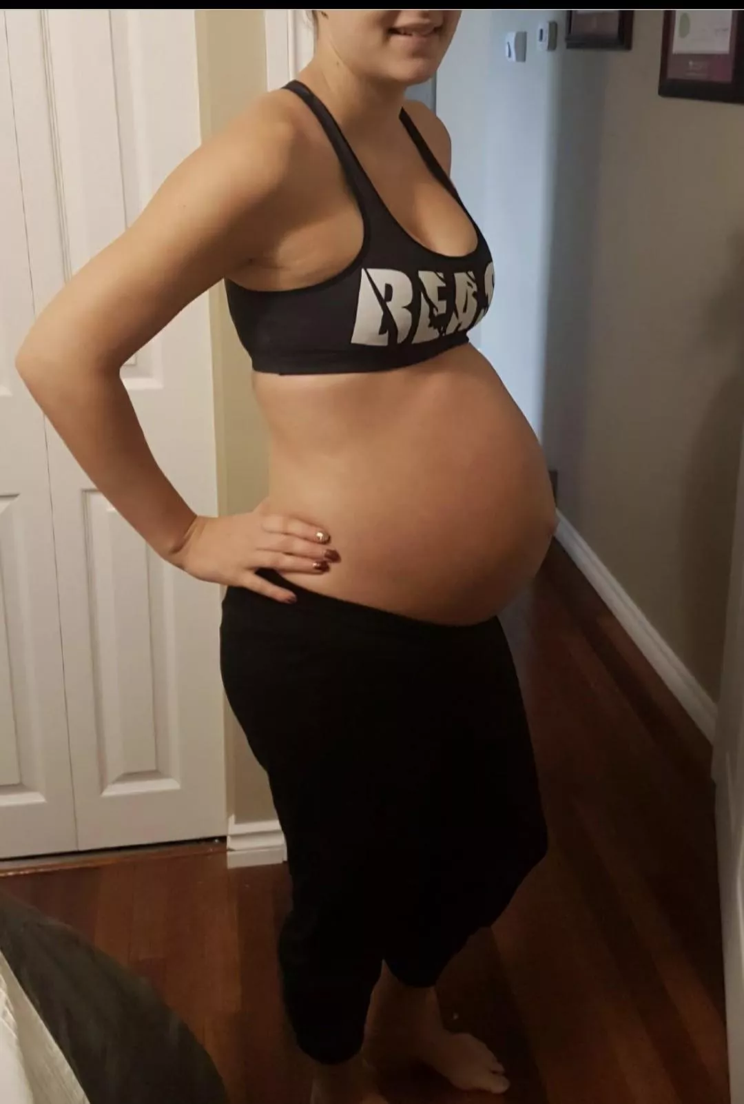 This bra can barely contain my pregnant tits! posted by Mrandmrssmith24