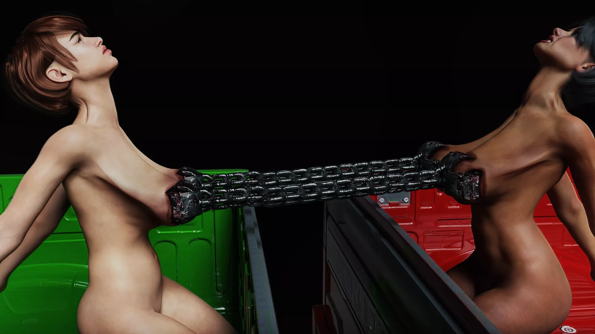 Truck Tit Tug of war posted by CauntTiddles