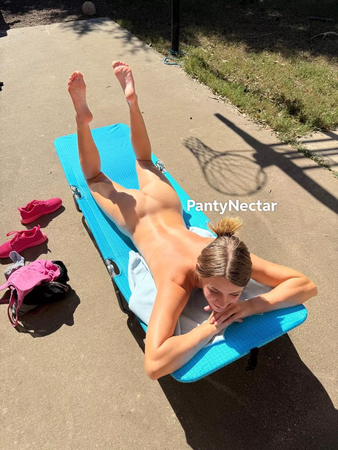 Laying out in the Texas sun  posted by PantyNectar