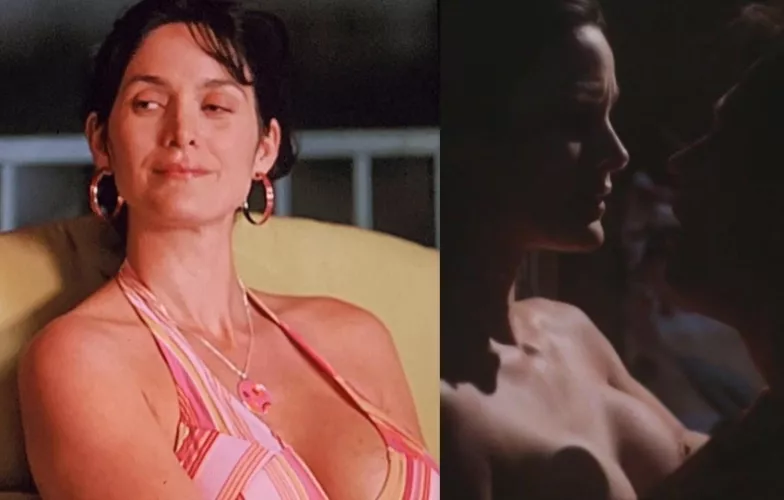 Carrie Anne Moss On and Off: Left (Chumscrubber 2005) Right (The SoftKill 1994) by Purple_Lead5289