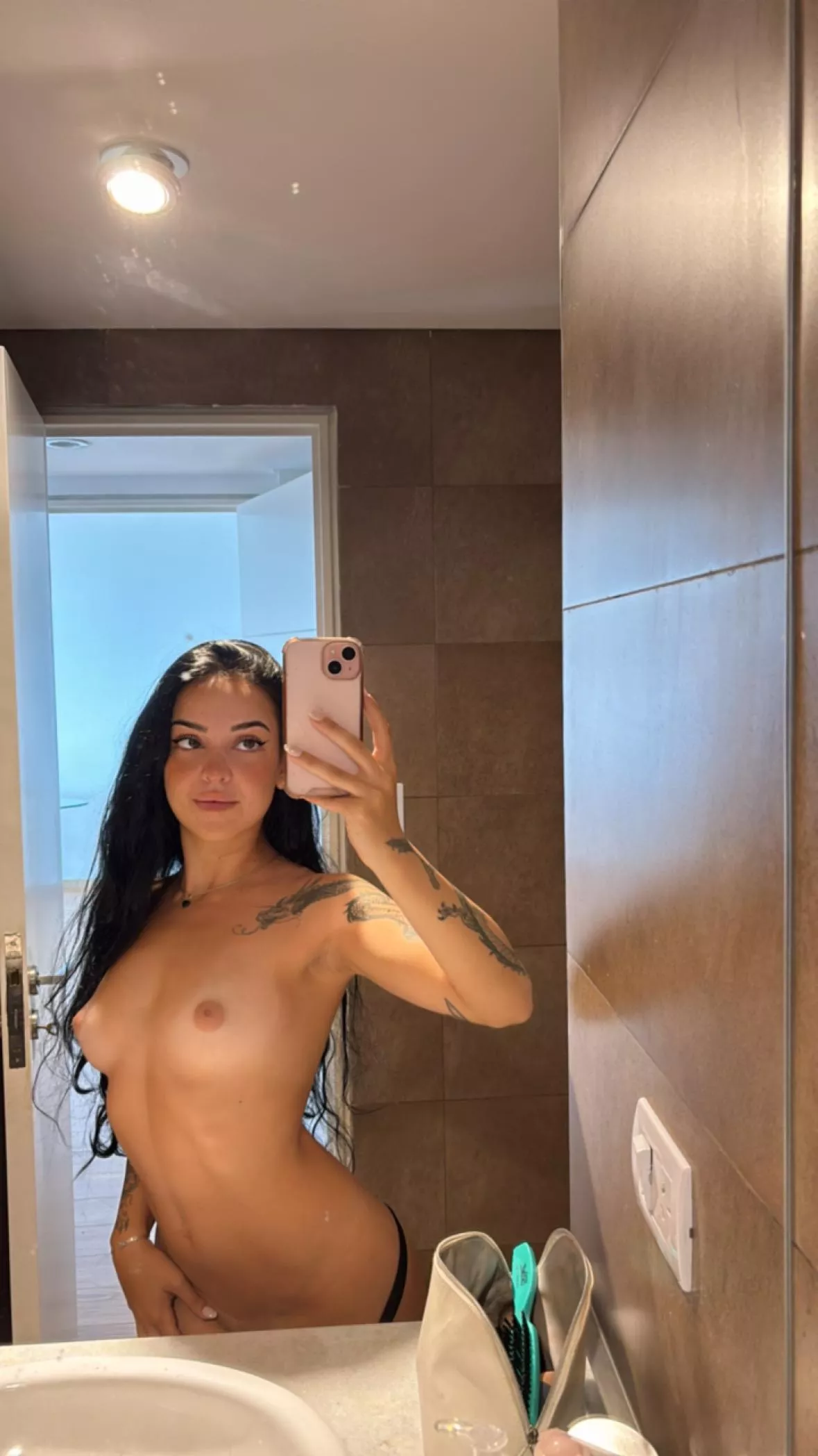 cute nude bathroom selfie  posted by SweetBunnyMia