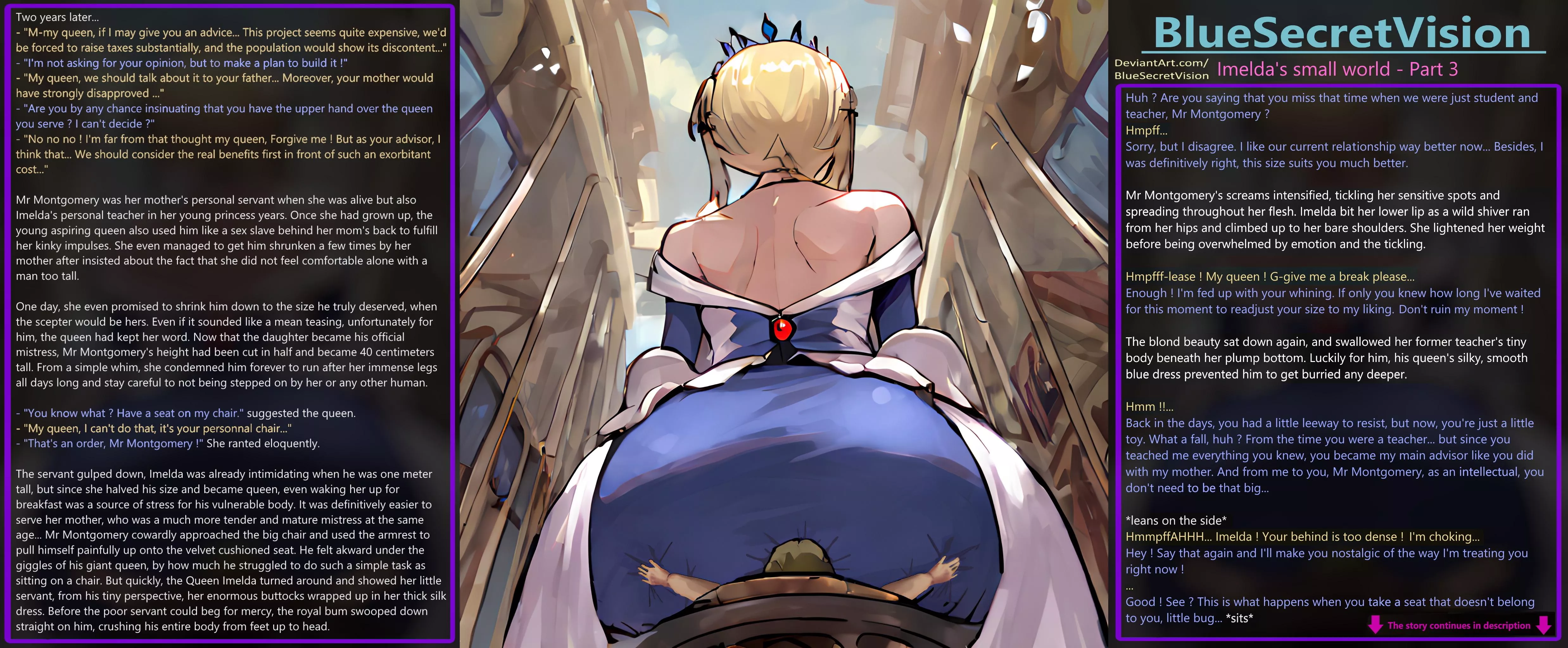 Femdom story [Shrink] [buttcrush] [femdom] - Imelda's small world (3 / 7) posted by BlueSecretVision