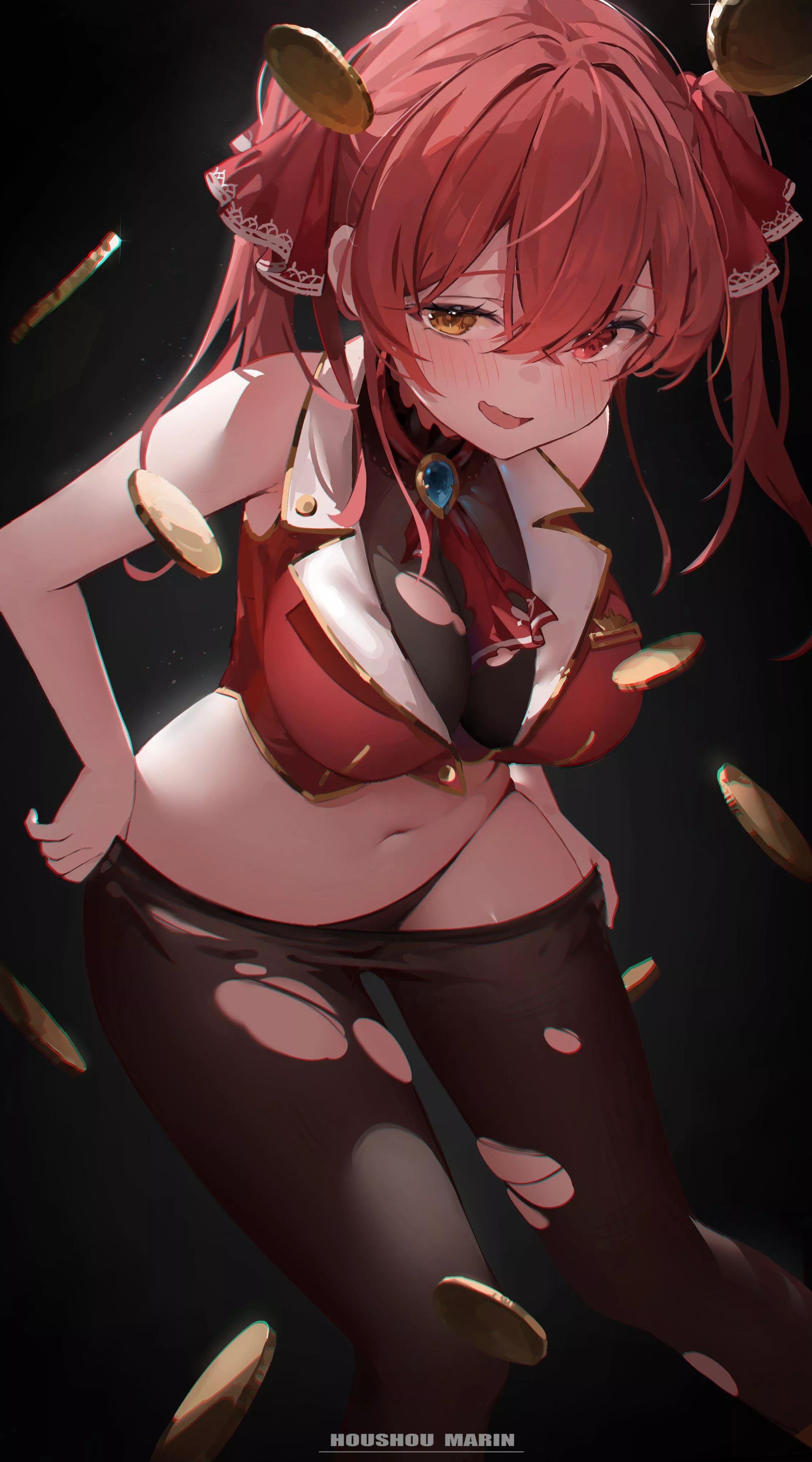 [Houshou Marine] Taking off her pantyhose posted by marxsander2016