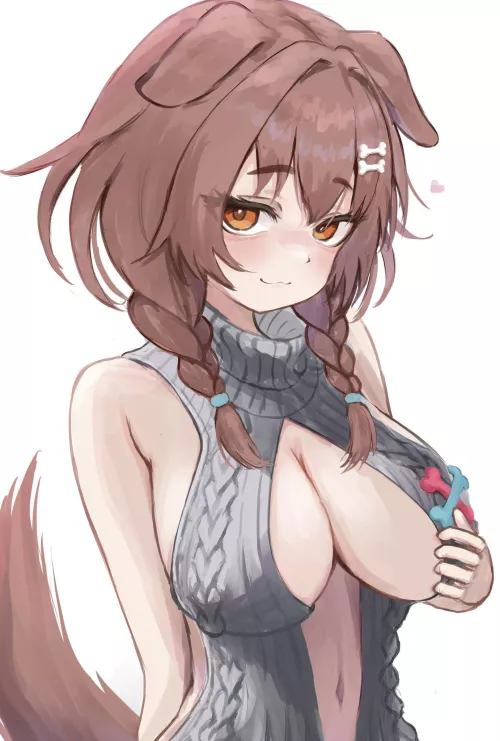 [Inugami Korone] Teasing her booba  by marxsander2016