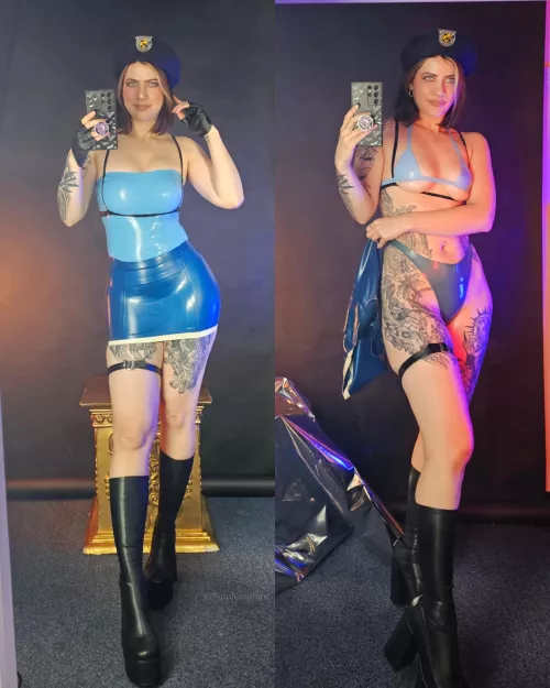 Jill Valentine vs what's underneath  by purple_muffinz