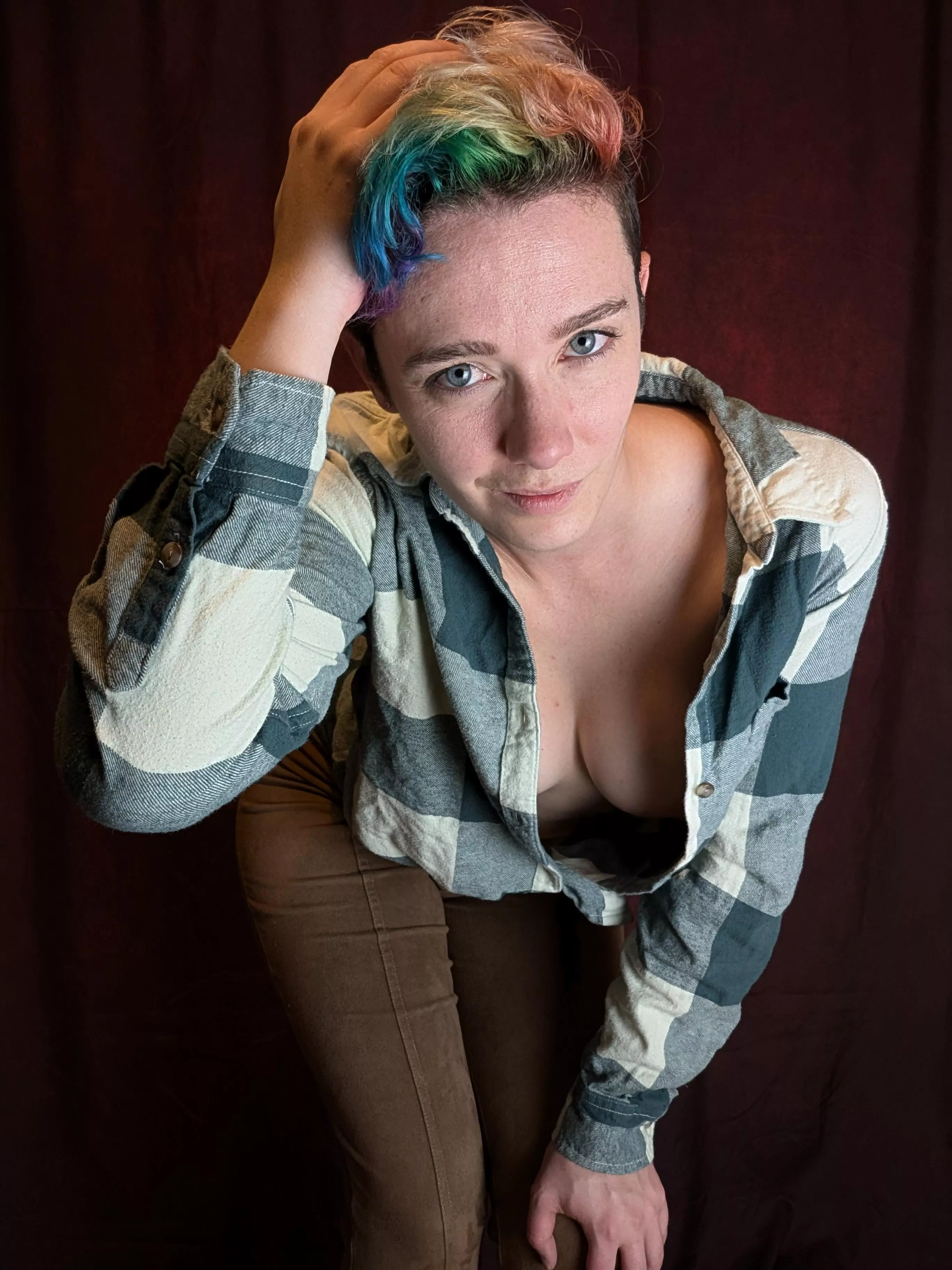 Let me bend over so I can get a little closer  posted by Snow_Whyte0826