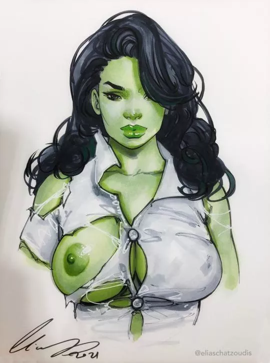 She-Hulk by Elias Chatzoudis posted by Cicada_5