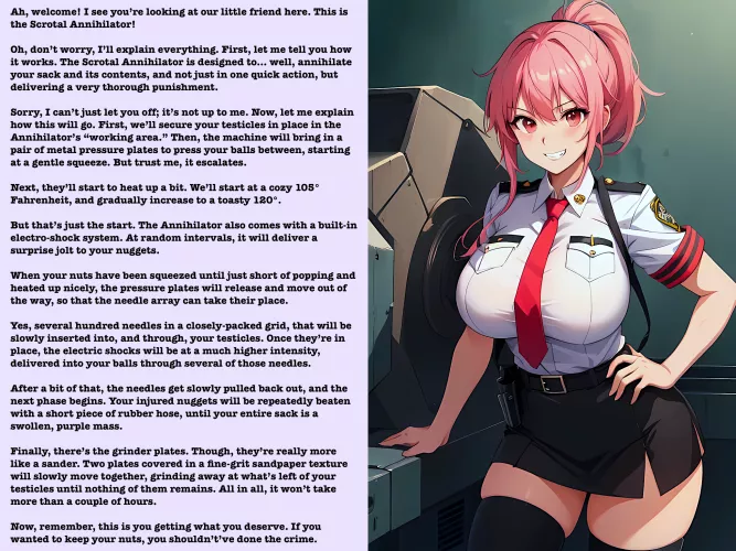 Time to meet the Scrotal Annihilator [AI Image] by MasticatrixPenalty