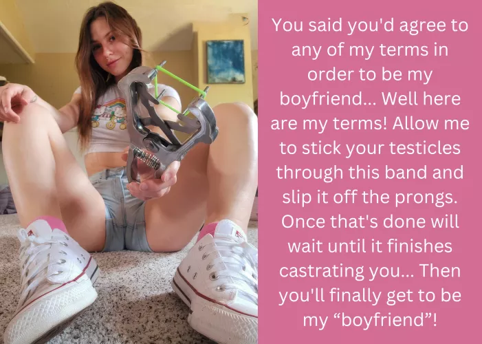 You said you'd agree to any of my terms in order to be my boyfriend... by Neutermenow