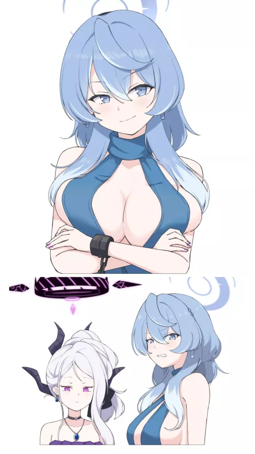 Ako, Hina (Blue Archive) [ee doyomeki] by MrZerFox