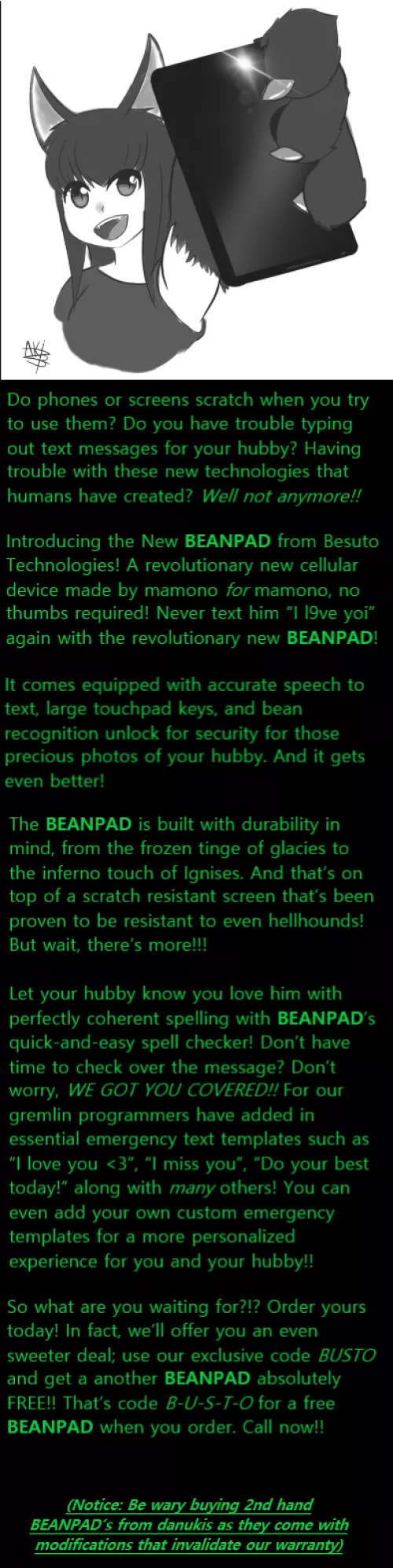 Introducing new BEANPAD!!! (og art from AkiBesuto on Twitter) by Halo_hunter157