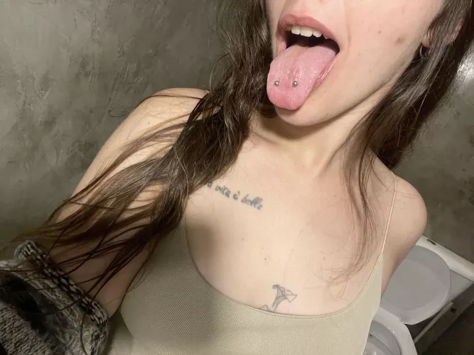 Let’s hide in the bathroom for a while 😈😏 by badandpretty