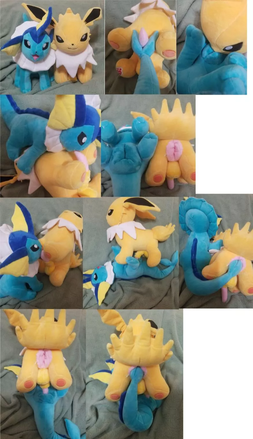 [M/F] (Furrysale) NSFW female Vaporeon x male Jolteon feral Pokemon eeveelutions, both are available  posted by Furry-sale