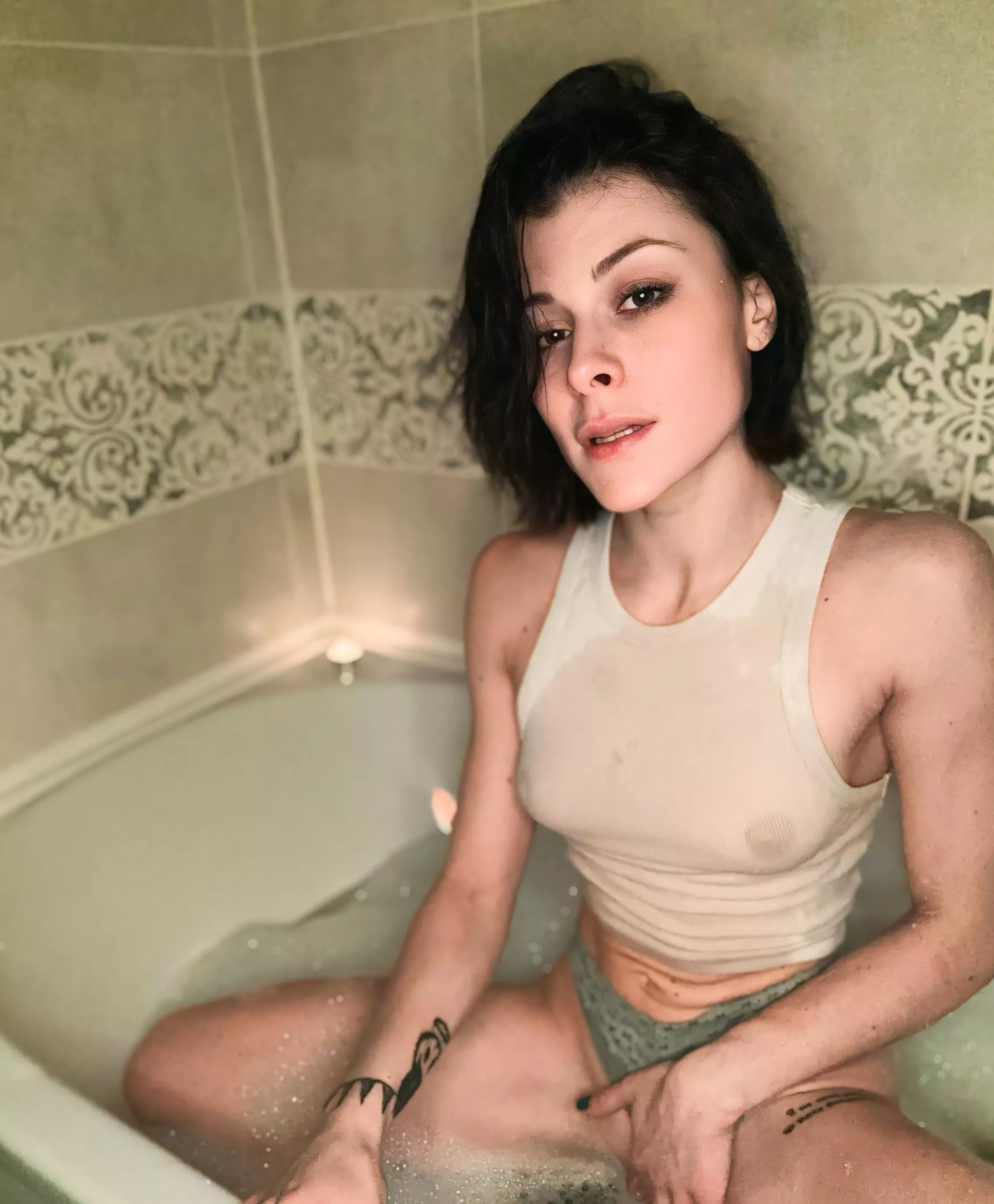 My nipples are already tense from the hot bath posted by nightyxgirl