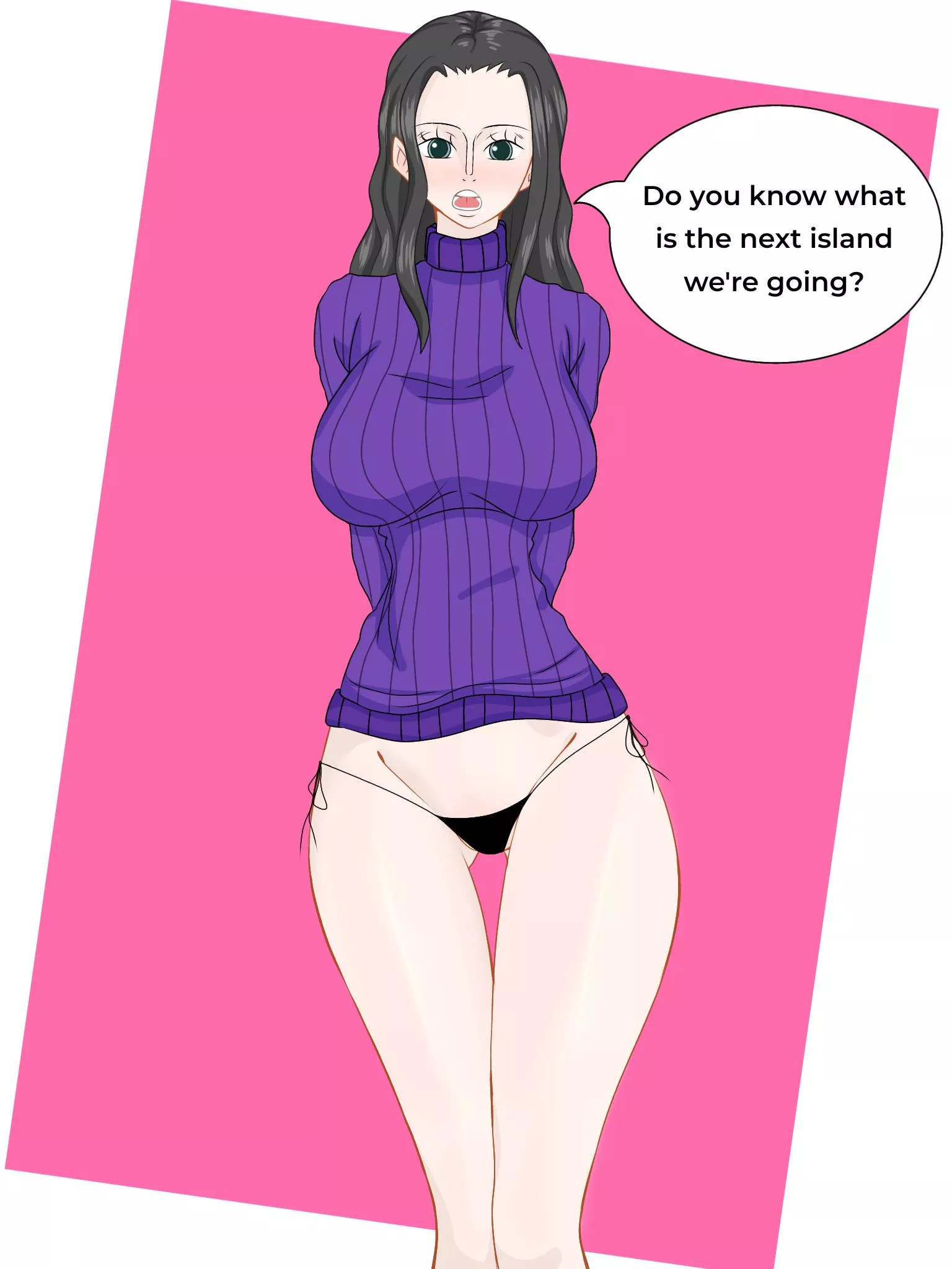 Nico Robin wearing light panties (@VisceroFP ) posted by VisceroFP