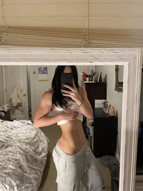 Post gym mirror flex at home 😚 by Serena-Stone-