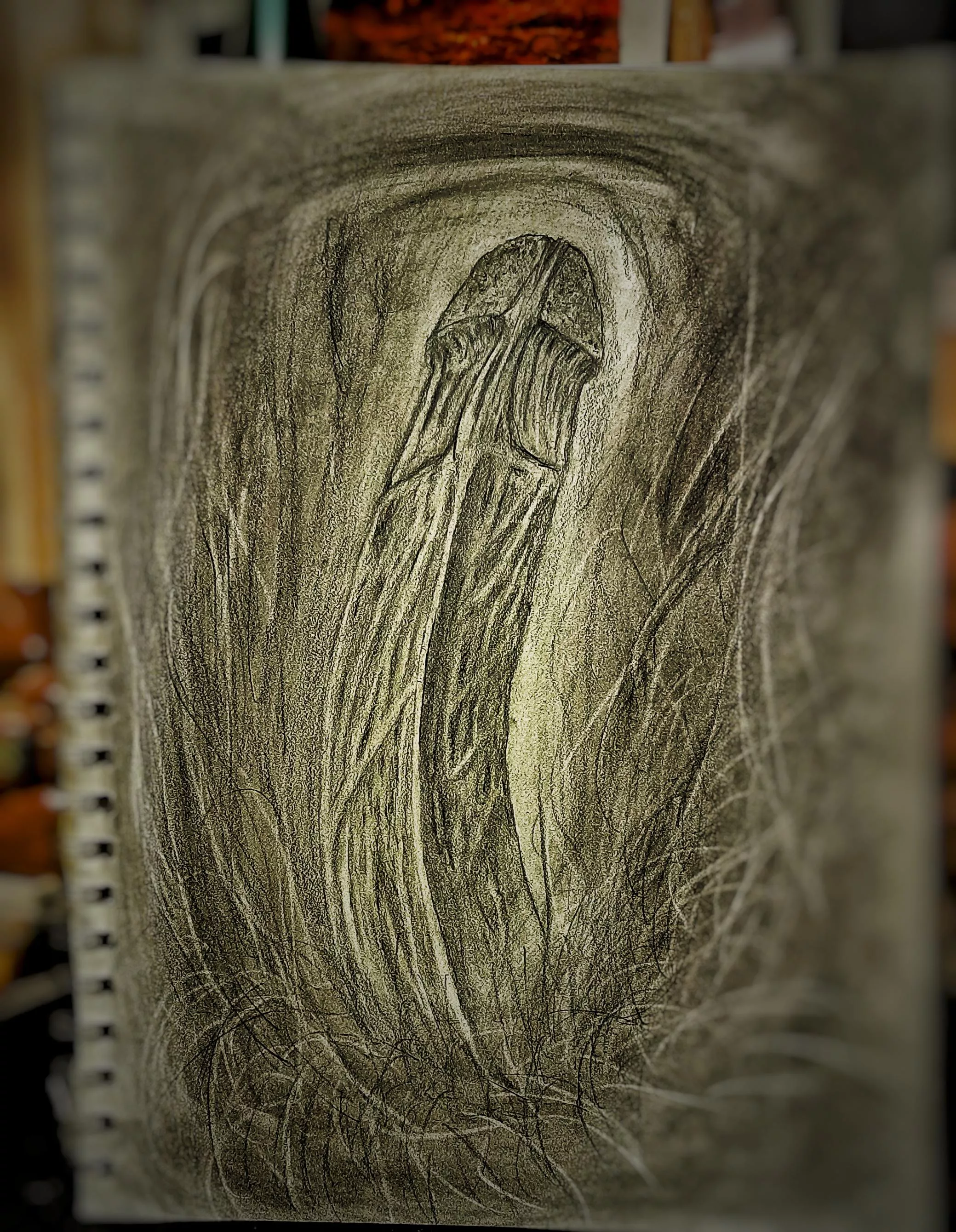 Self portrait. No title pencil drawings by me posted by Ok_Consequence_7338