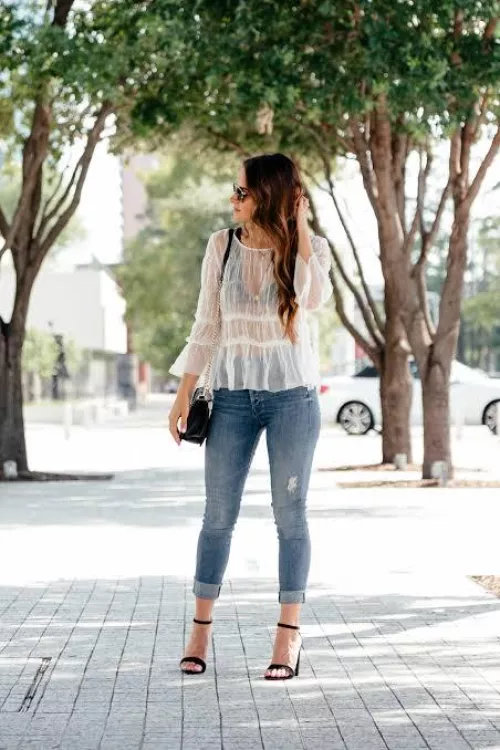 Sheer top contrast by Throwawayaccount-8