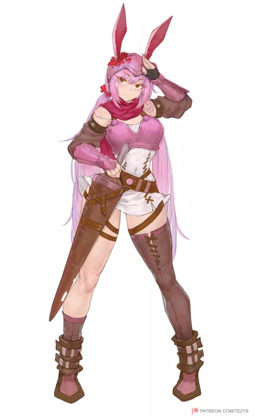 Warrior Bunny [Tezy8 Art] by StarvingArtist2000