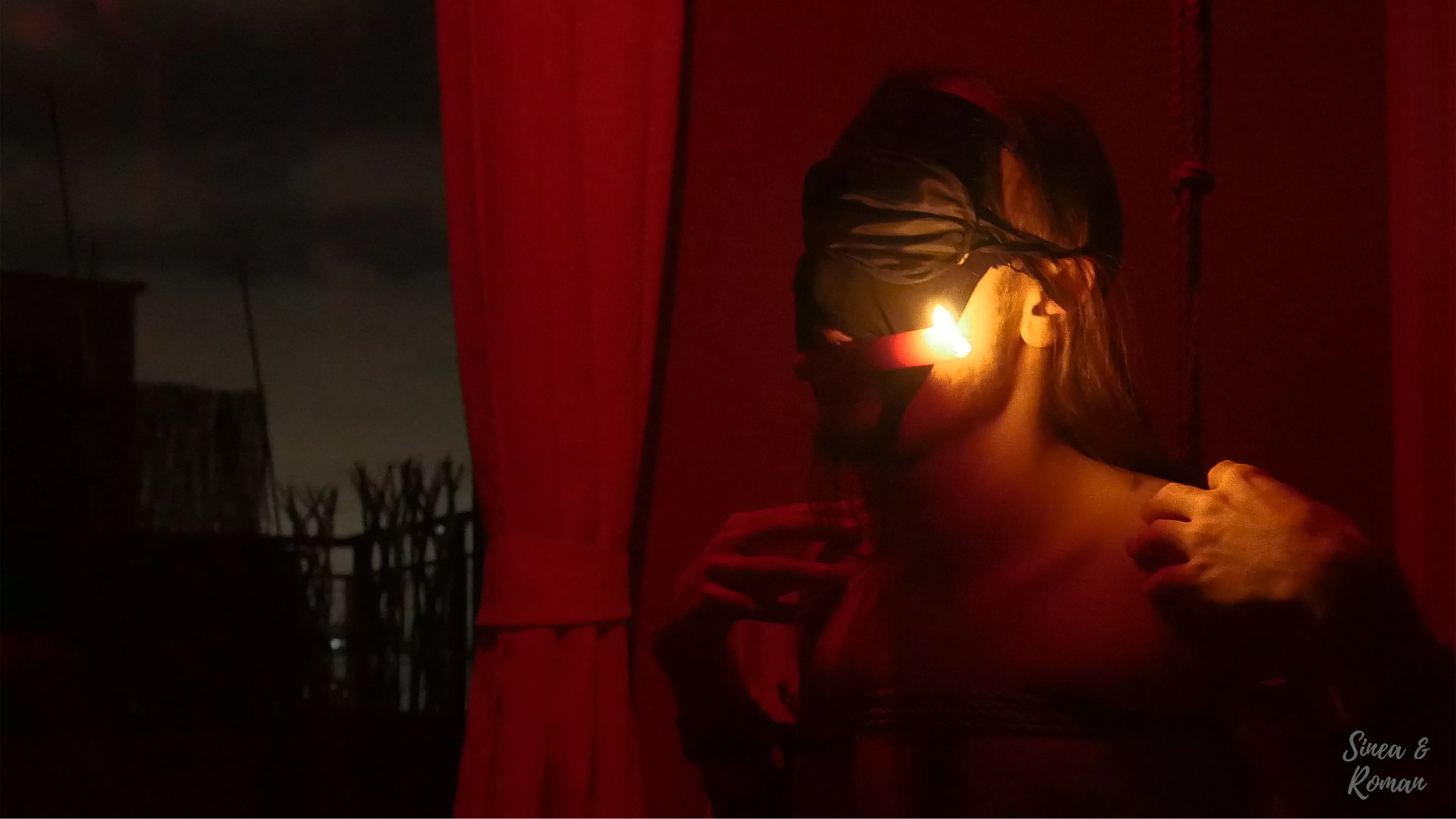 Today is St. Andrews Day and in Poland, we have a tradition of fortune-telling by pouring candle wax through the hole in the key 🕯️ We don't have a key with a big enough hole but we do have ropes 🪢 So I tied up Roman and made him pour it by hold posted by sineaandroman