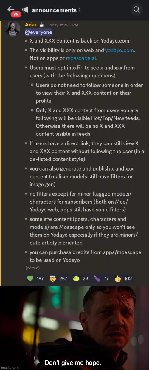 We so back? (Or are we...) posted by ChikenBoy3119