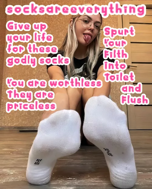 You are stupid sockssexual beta loser and you are worthless. While my socks are priceless!!! Remember to always ruin your spurts into and squirt into the toilet! Kill your beta sperm in the drain little beta loser! by TheHentaiFemdom