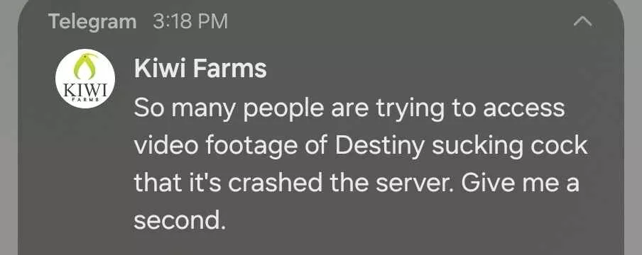 Destiny sucking a fat guy's weenie goes viral on gay website posted by JohnRiffs