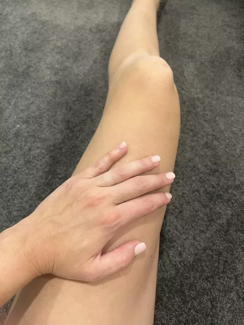 My hands on silky smooth thigh by slimbrunette85