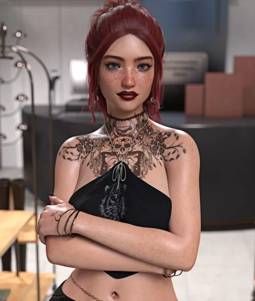 New character from my game[The Restaurant] by xell__