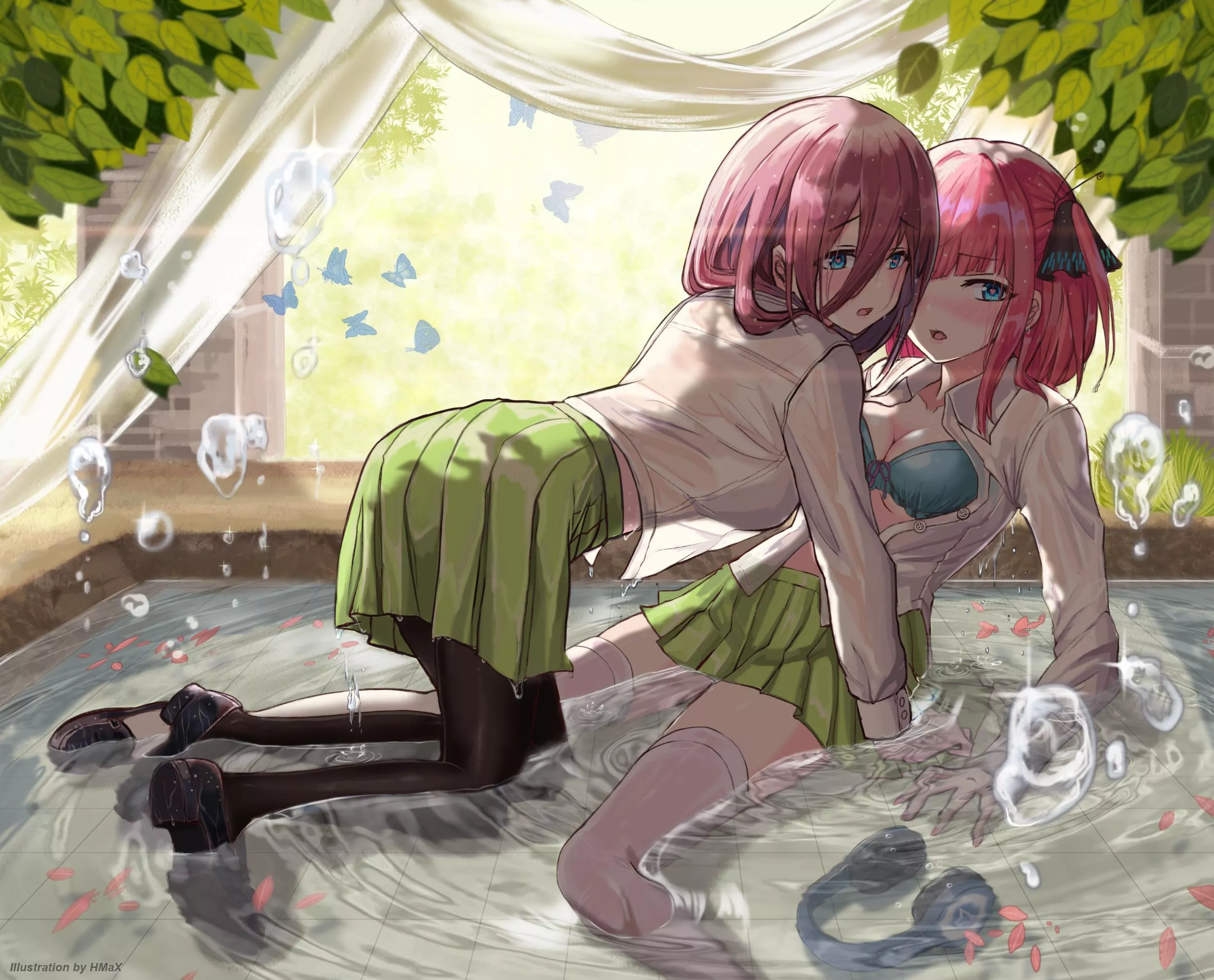 Nino and Miku got wet [The Quintessential Quintuplets] (Hmax) posted by EvidenceOfDespair