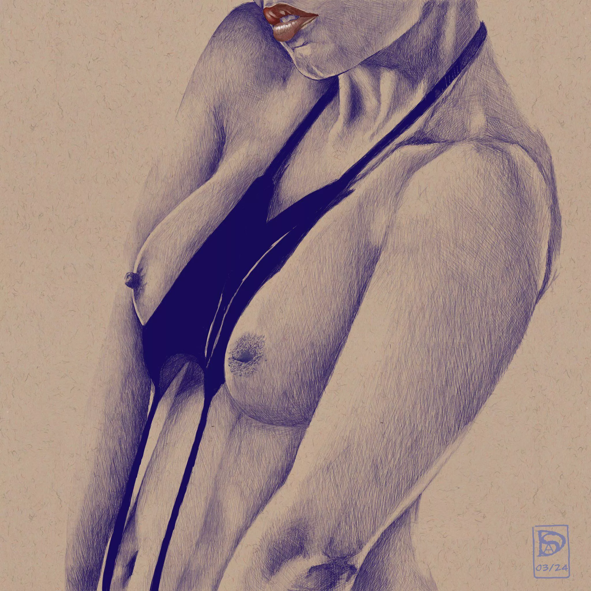 Nude drawn by me posted by Dreamy_Skin_Art