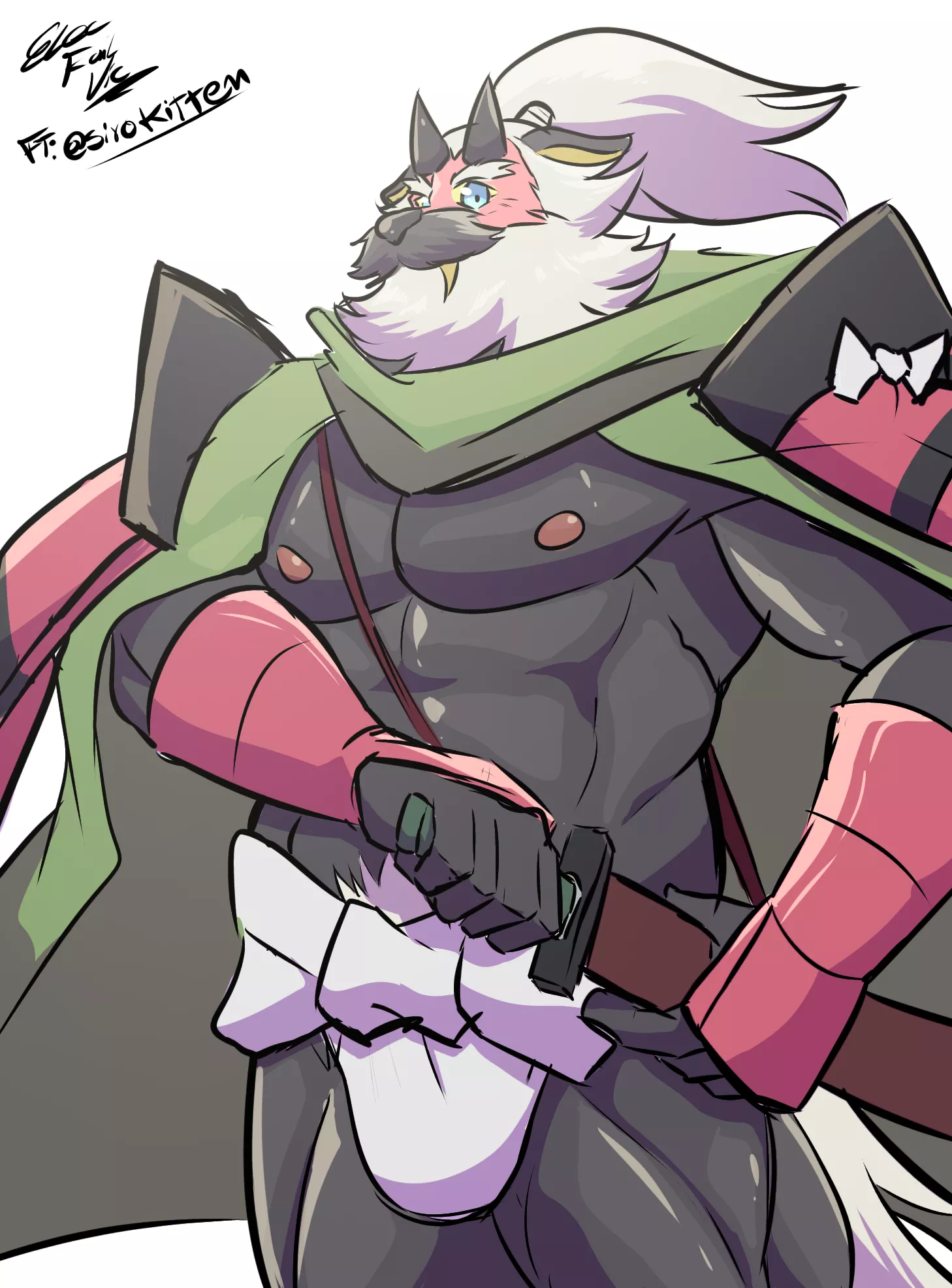 [Furry] Little fanart I did for @/Sirokitten on twitter posted by ElecRailVic