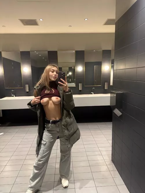 I like to take pictures of myself naked in the bathroom at the gym by Beauty_Kiitty