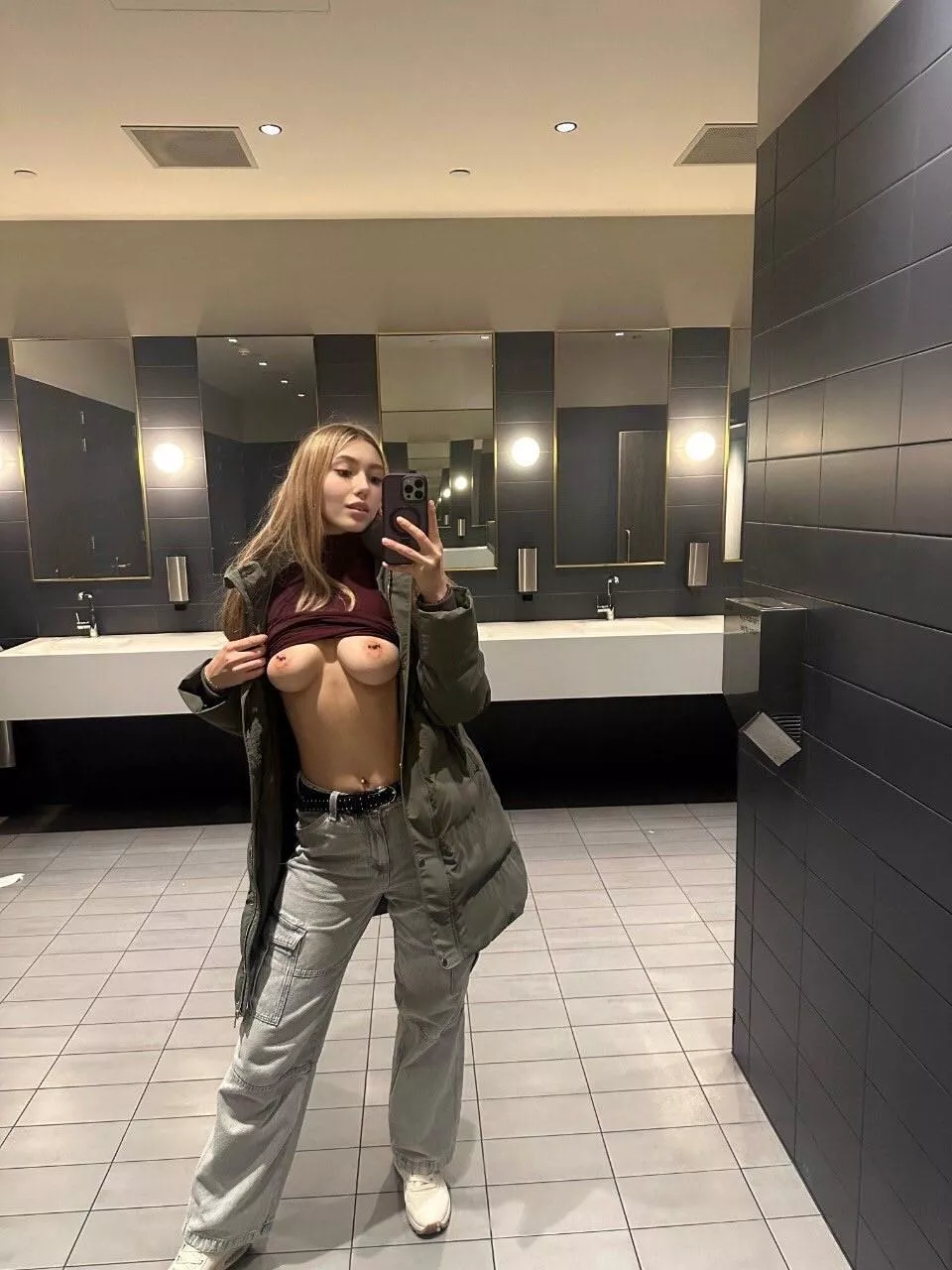 I like to take pictures of myself naked in the bathroom at the gym posted by Beauty_Kiitty