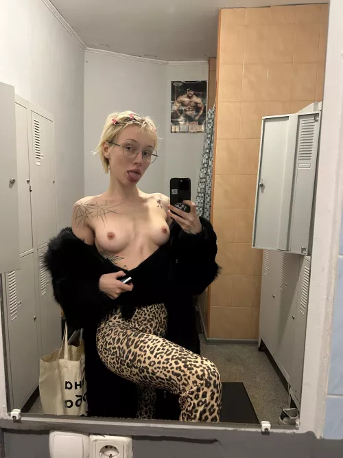 Shined those little boobs in the gym locker room by Tokyo_Dreamer