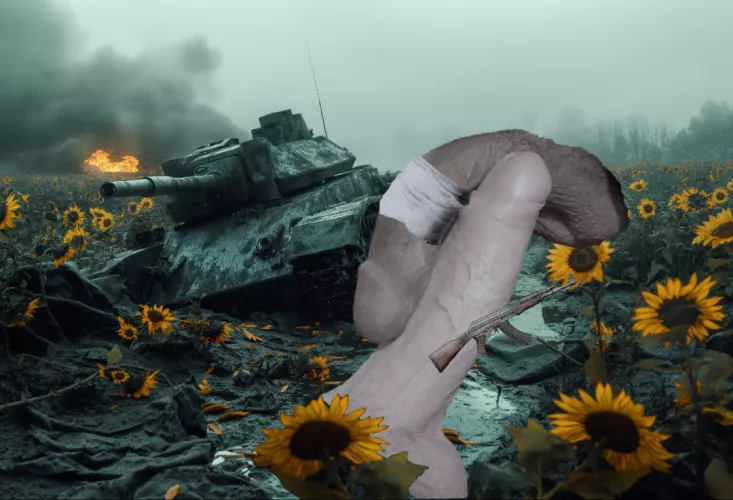 Two soldiers on a battlefield by DoesntItSomething