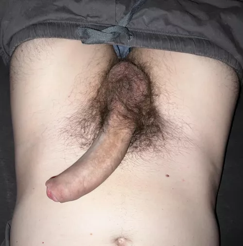uncut and curved cock by Xjessx99x