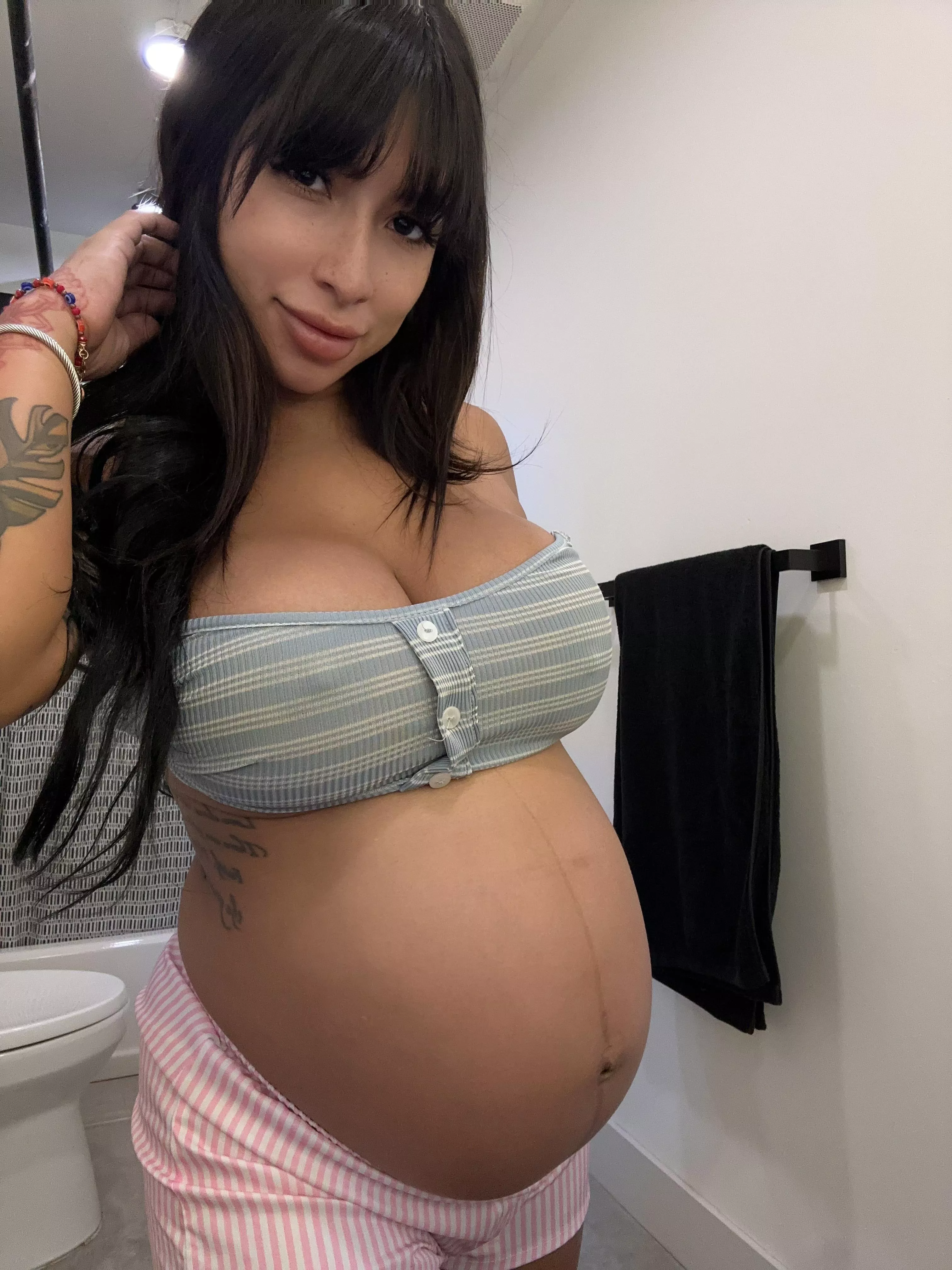 what would you do if a bull is soaping my whole preggo body up under the shower?  posted by Rosa_cumguzzler