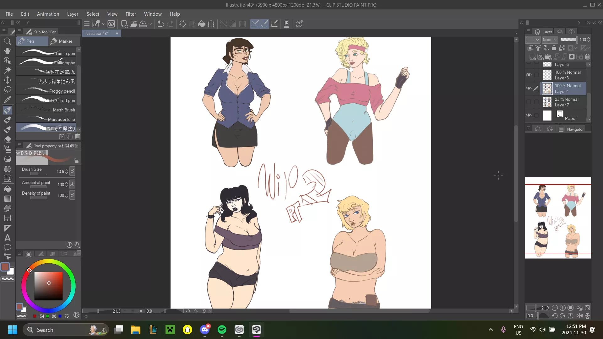 WIP 2! I'm trying to decide which girls to do after this one! *It's NOWHERE NEAR DONE YET* posted by stinkywinkiiwoo