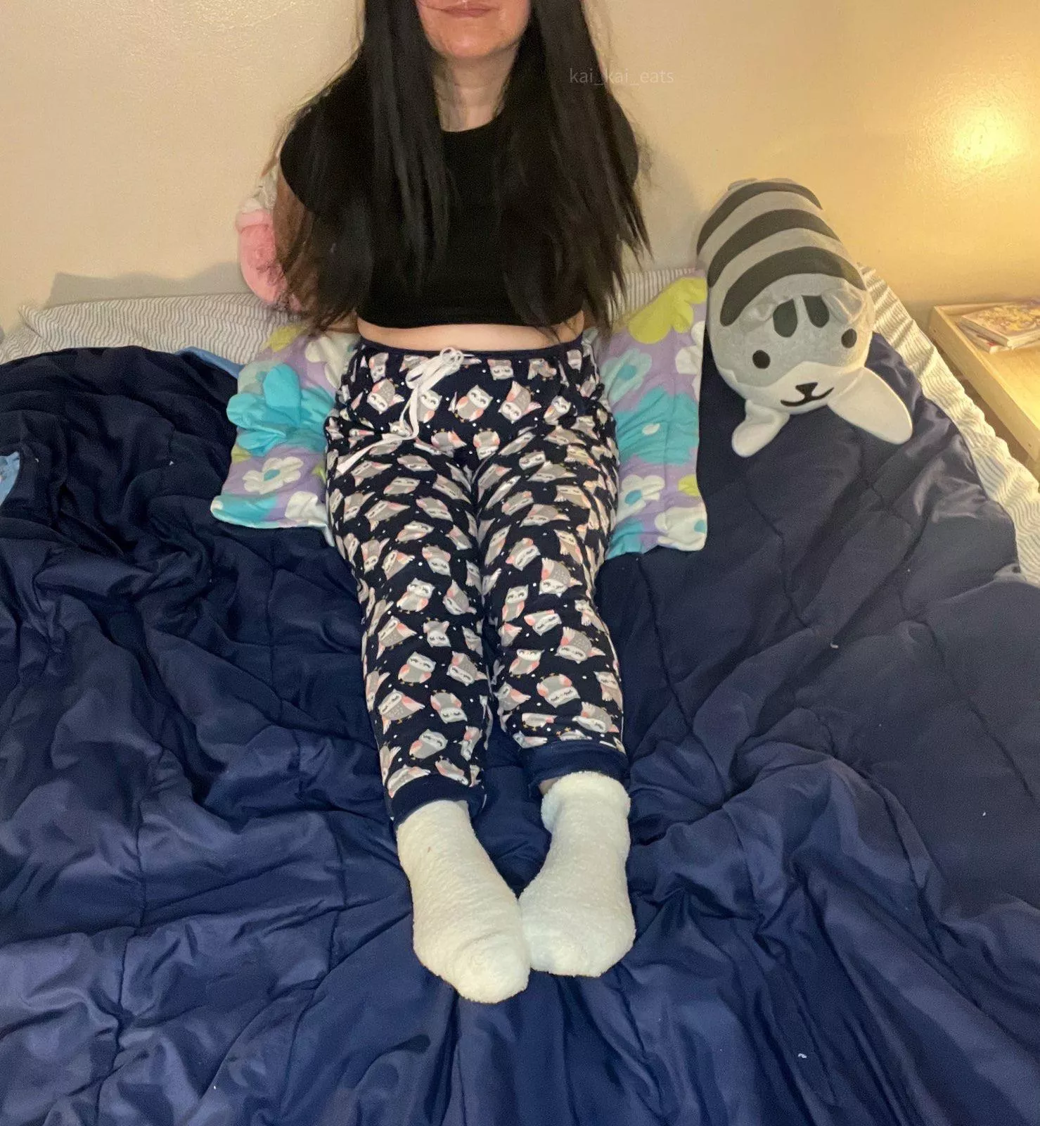 Got some new fuzzy socks to go with my owl pj’s posted by kai_kai_eats