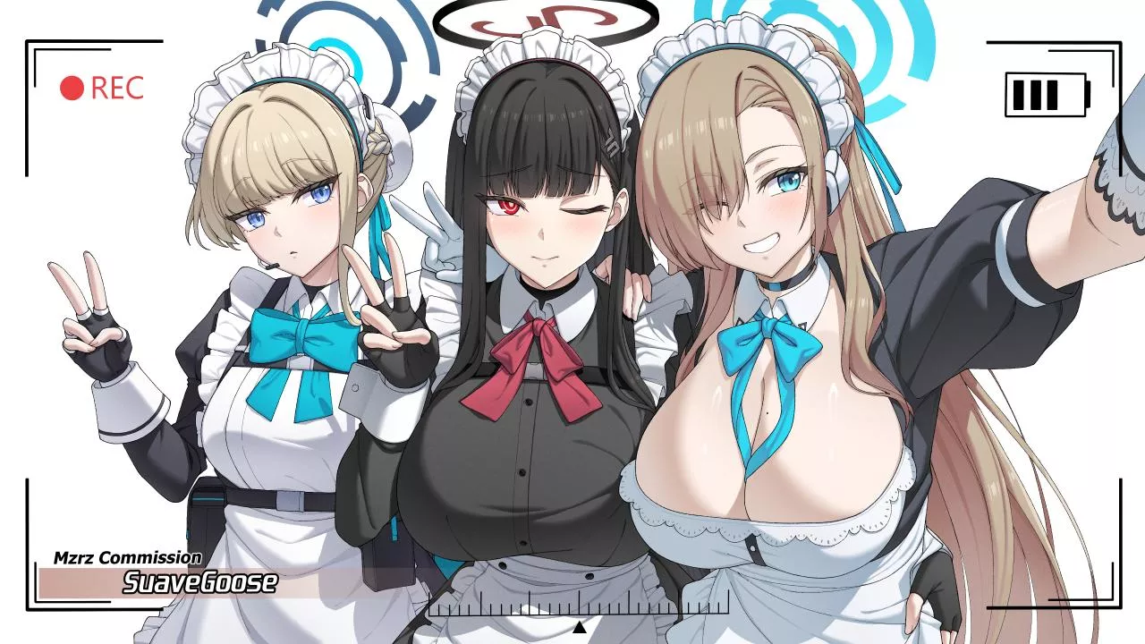 Asuna, Rio, Toki (Blue Archive) [mzrz] posted by MrZerFox