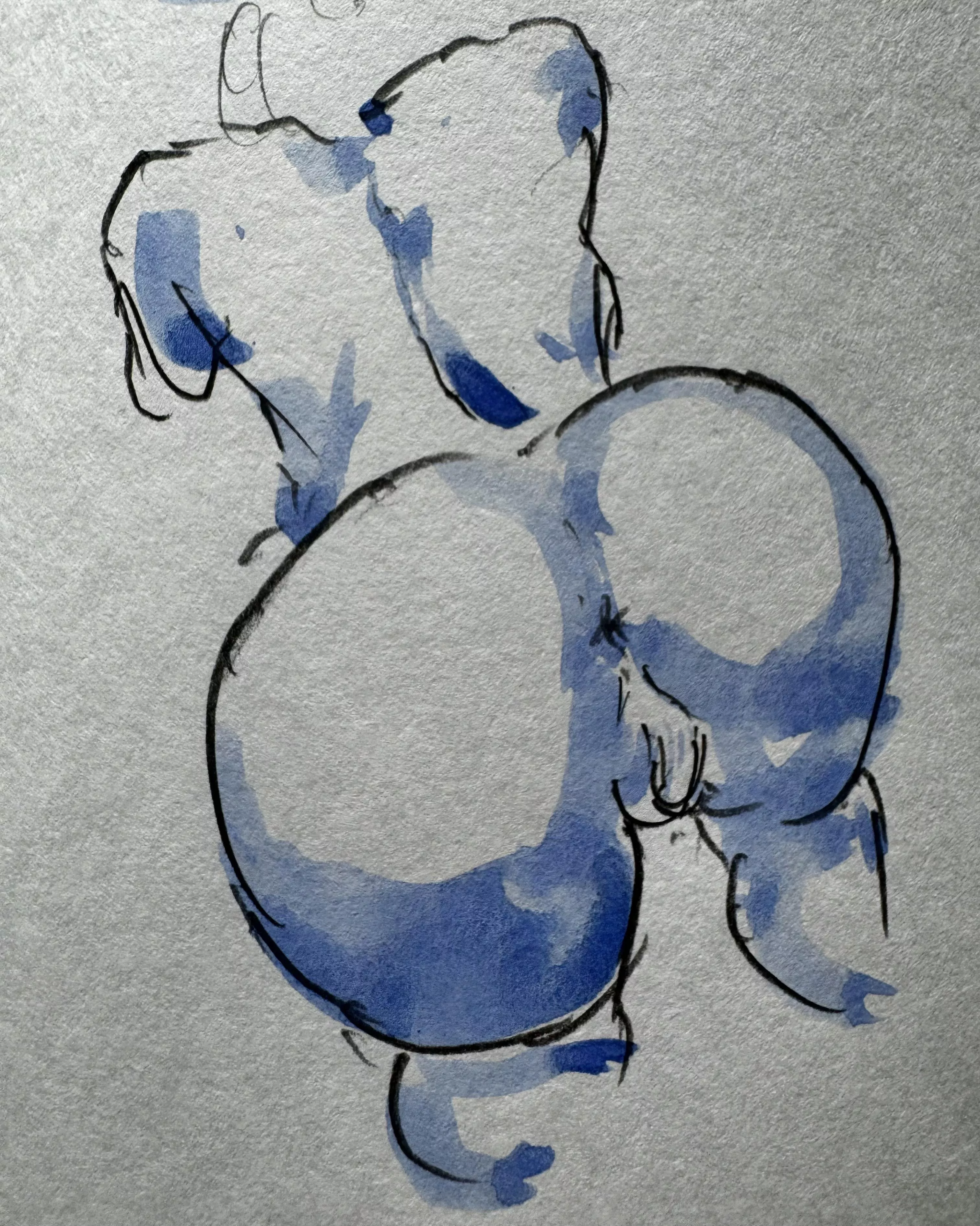 Blue, watercolor by me posted by mfshinji