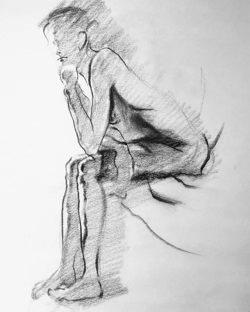 Figure drawing by me by charcoalvine