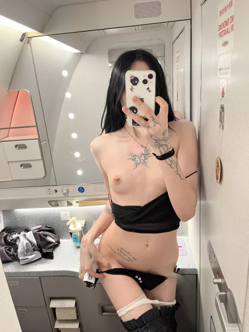 Just a bathroom selfie a mile high by kaiko_riko