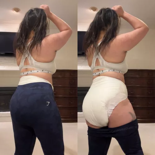 left the gym with a leg pump & a wet diaper 🏋️‍♀️ 🍼💦 by ConversationDue8018