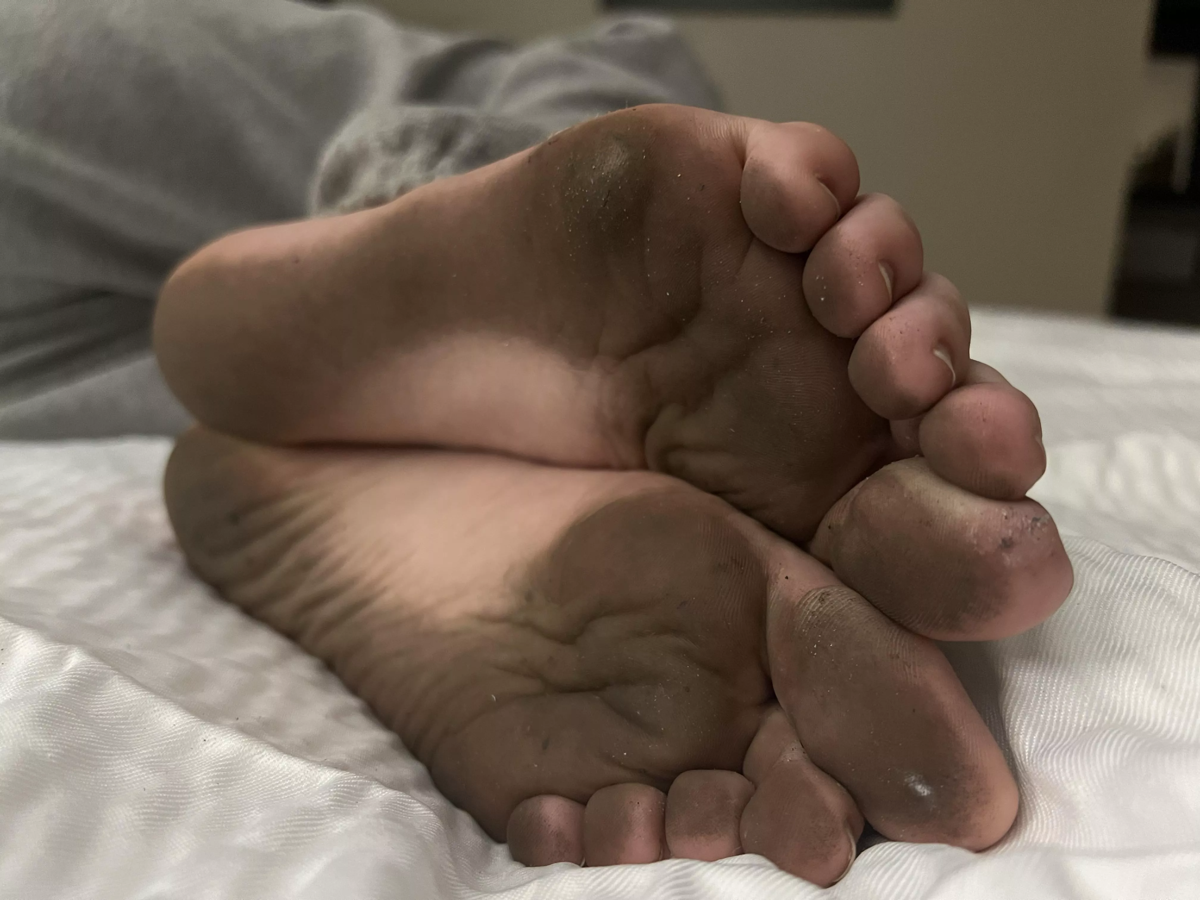 Some guys tell me my feet would be cuter if they weren't so dirty all the time... 🥺👉👈 posted by STINKY-FEET-BRAT