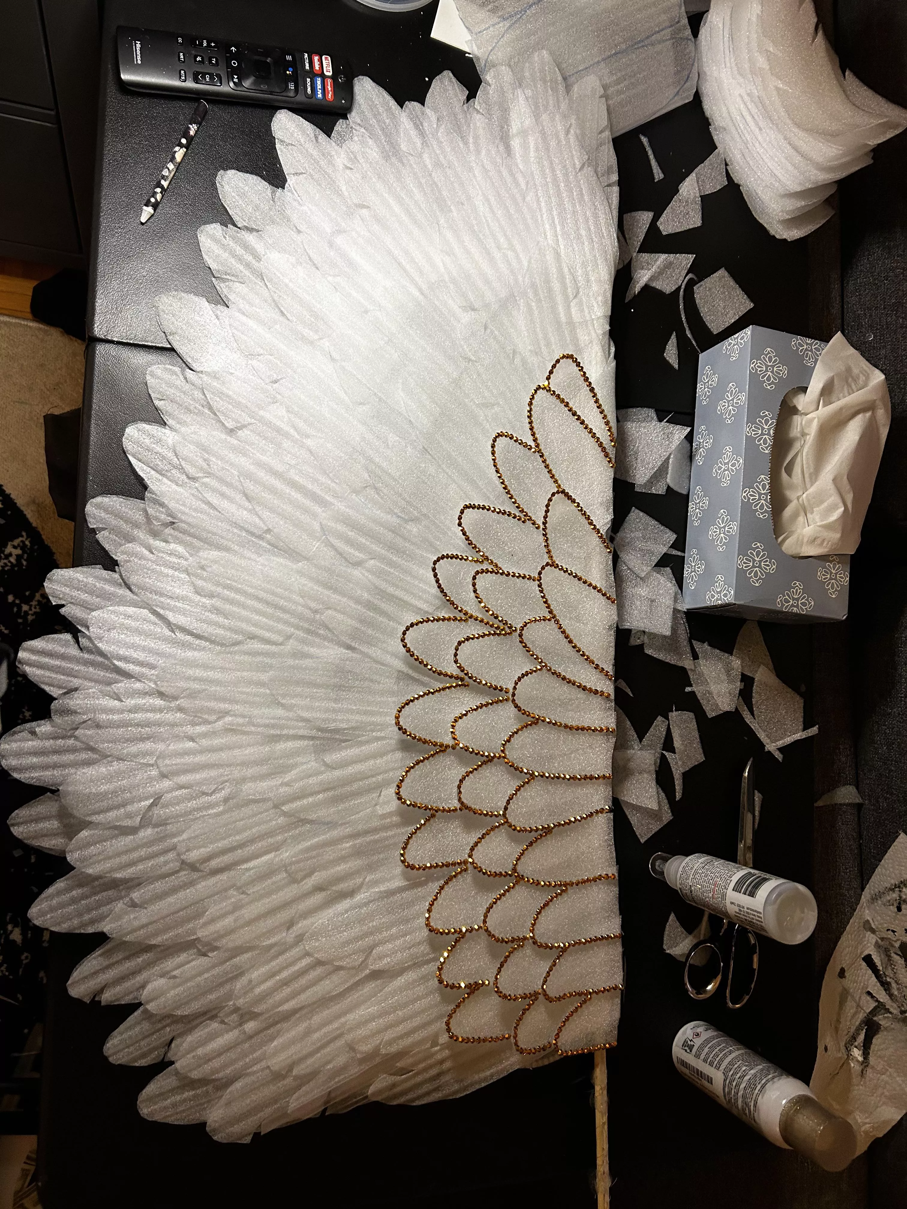 First of six wings done for my act depicting Satan’s fall posted by LazagnaAmpersand