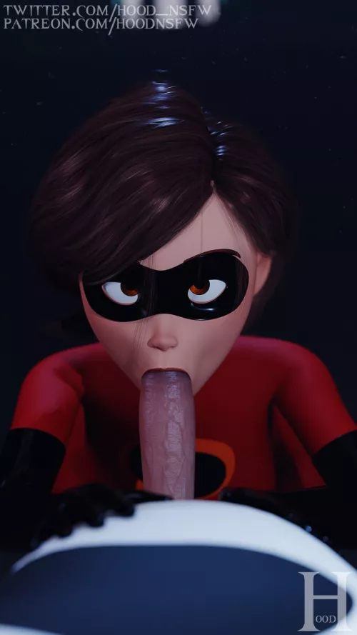 Helen Parr eye contact blowjob (sfm hood ) by Likeorlove77