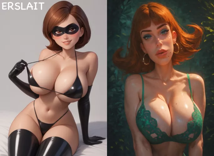 Left or right [Helen Parr,Judy Neutron] by Likeorlove77