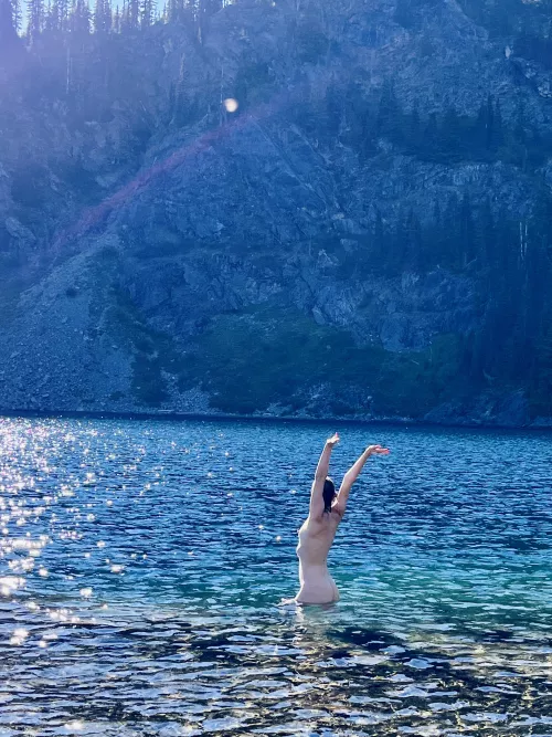 Dusk at the lake by Pnw-diva